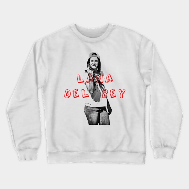 lana del rey visual art Crewneck Sweatshirt by DOGGIES ART VISUAL